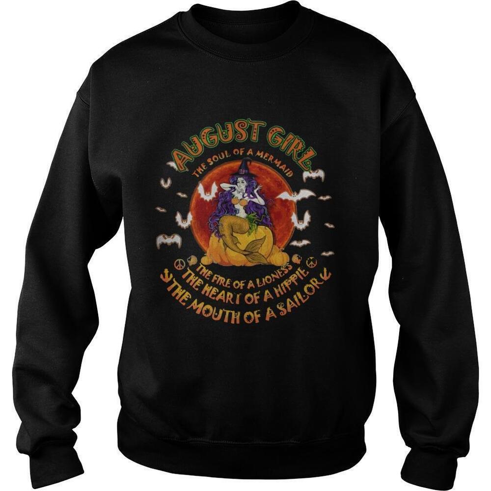 Halloween August Girl The Soul Of Mermaid The Fire Of A Lioness Sweatshirt